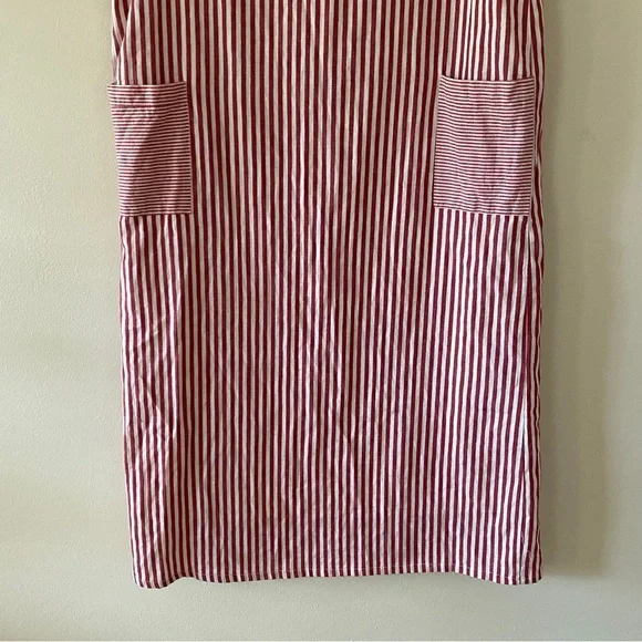 Roolee Striped Ruffled Midi Dress Size 13-14 Girls Tall Pockets Red White - Picture 4 of 9